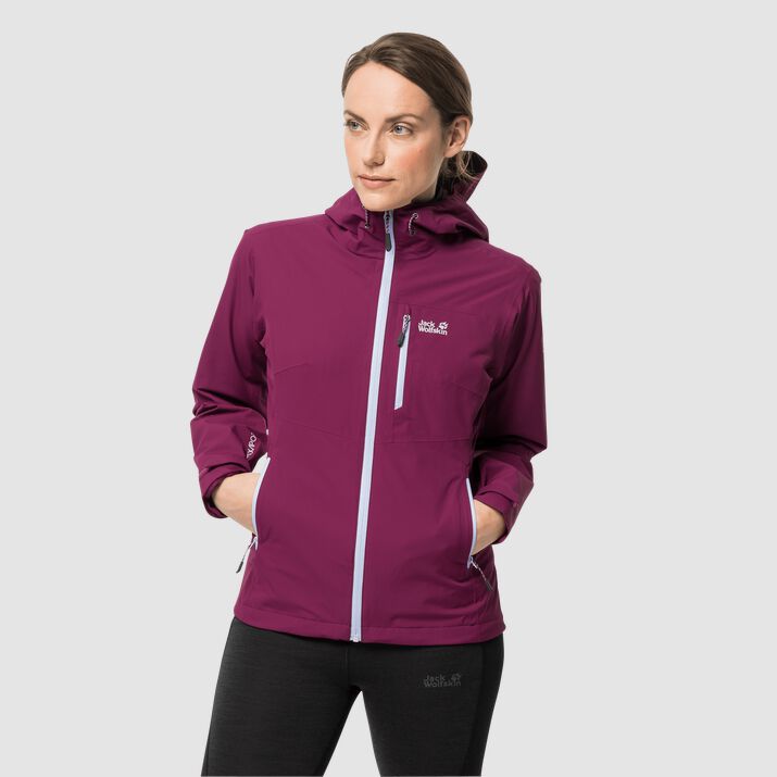 Chamarra Hardshell Jack Wolfskin Eagle Peak Mujer Fucsia Mexico-7258461